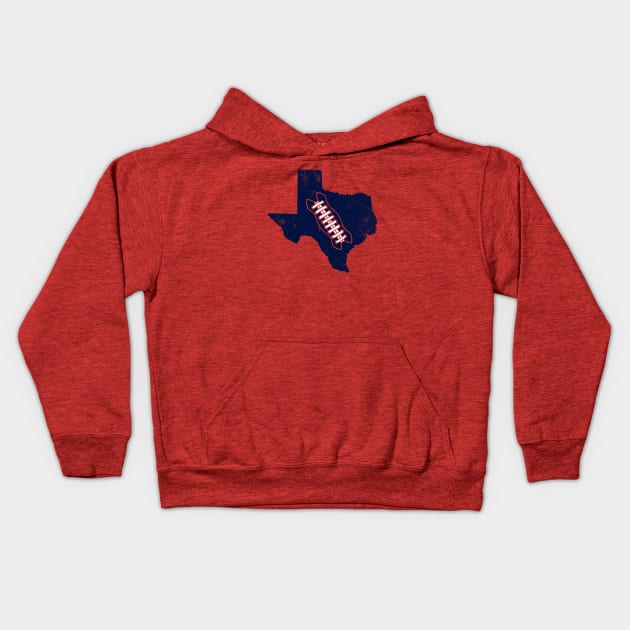 Texas Football, Retro - Red Kids Hoodie by KFig21